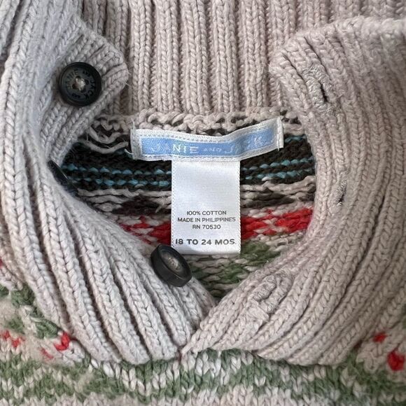 Janie and Jack Vintage Knit Sweater Size 18-24mos - Picture 3 of 4